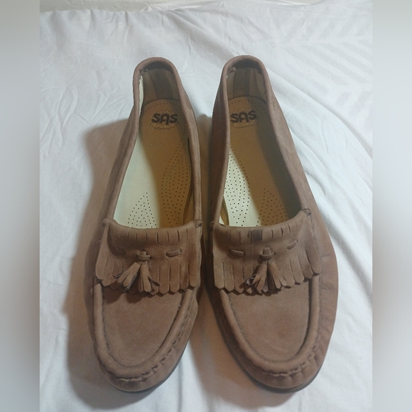 SAS 'Softie' Womens Kiltie Tassel Moc Toe Mocha Tan Comfort Loafers Size 10M - Picture 1 of 9